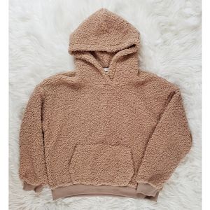 NEW Lush Taupe Teddy Bear Hooded Sweatshirt
